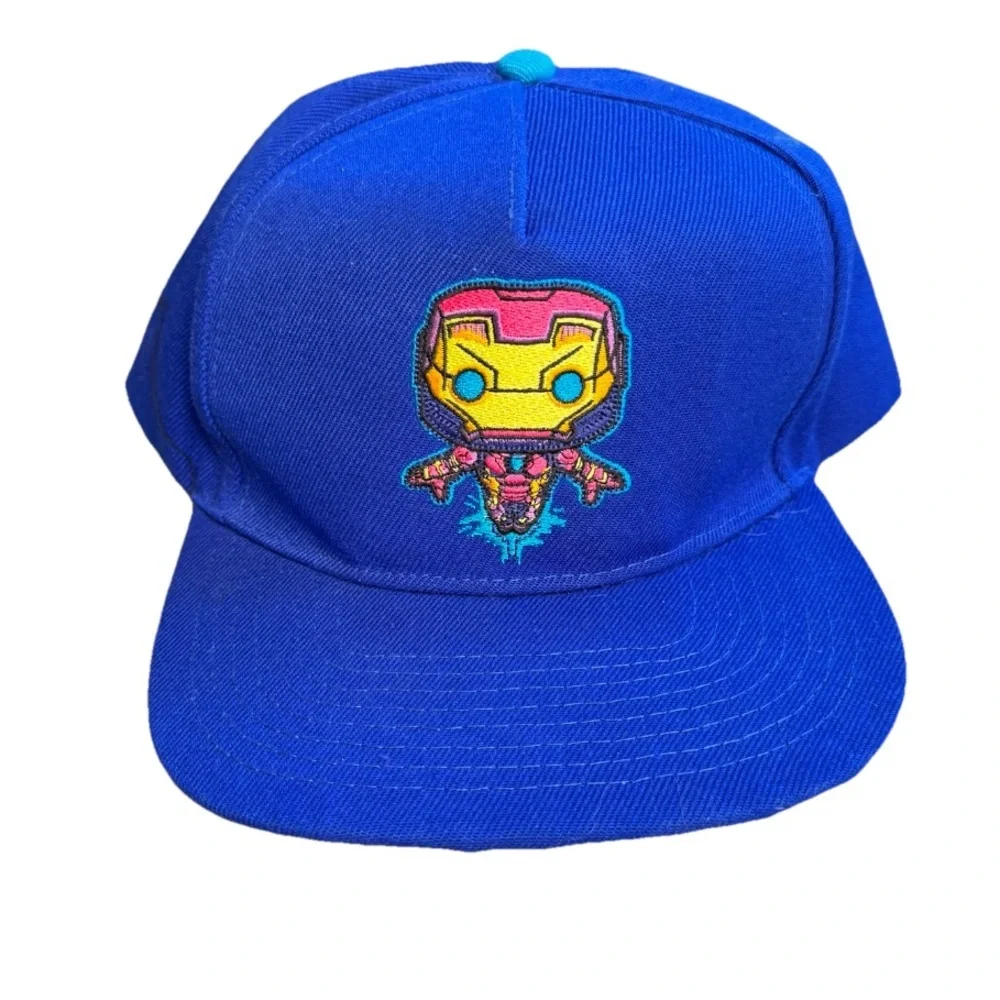 Funko Pop! Marvel Snapback Hat Iron Man Embroidered Blue One Size
